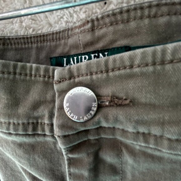 Ralph Lauren Stretch Cotton Capri Pants Zippered Pockets & Legs Womens Size 16 - Picture 6 of 11